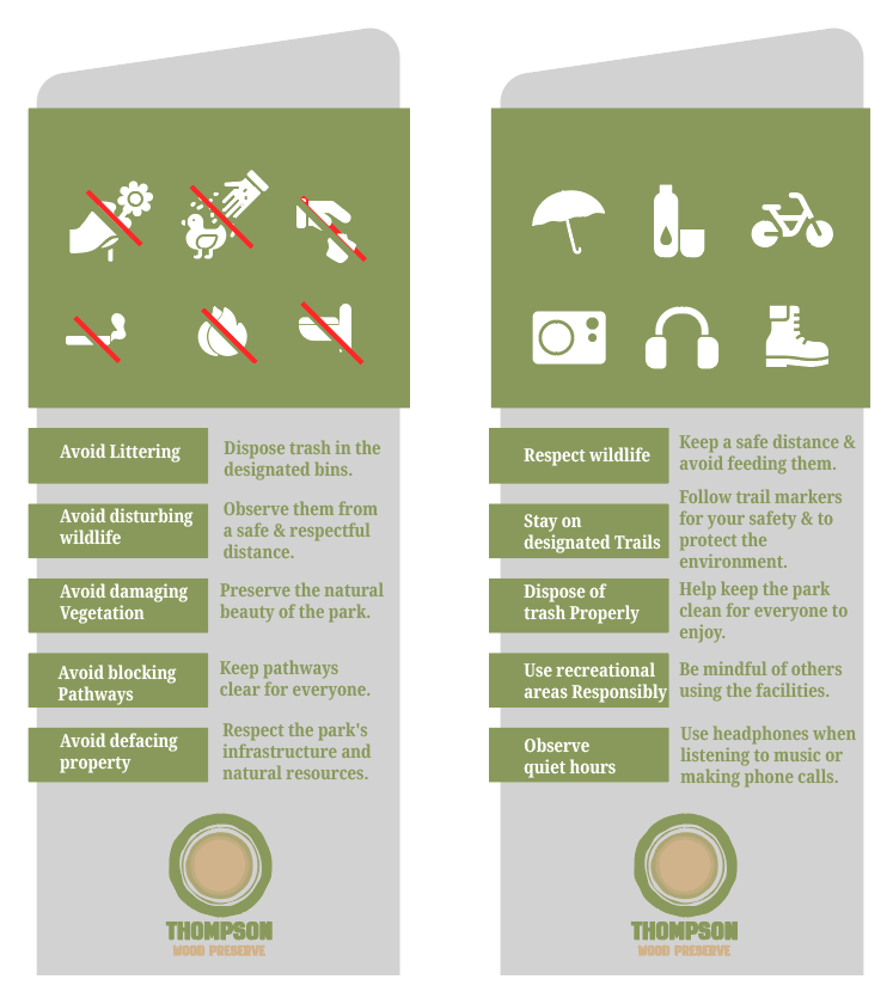 Thompson Woods Preserve — signage